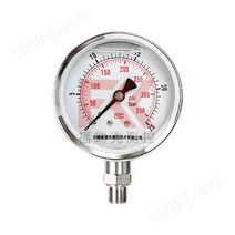 耐震壓力表YN60徑向軸向真空負壓表不銹鋼抗震油壓表水壓表壓力表