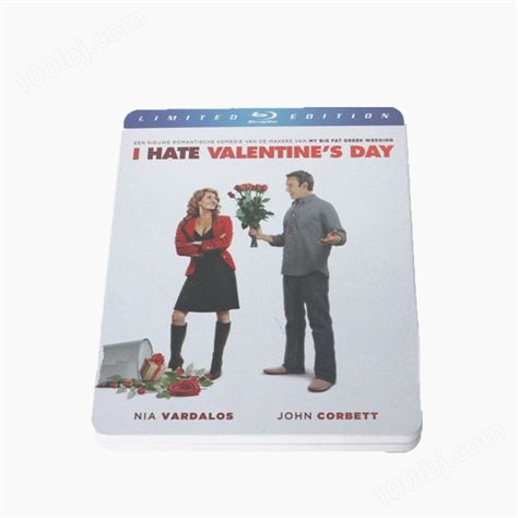 我恨情人节美国搞笑电影光碟包装铁盒厂家 东莞马口铁DVD包装金属盒铁盒